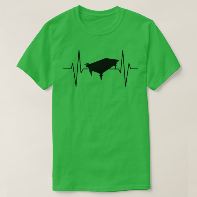 T-shirt Billiard Table Heartbeat (Design devant)