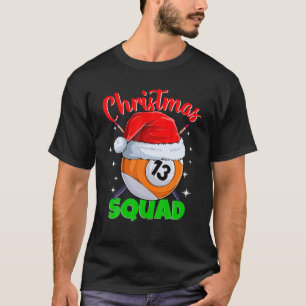 T-shirt Billiards 13 Ball Christmas Squad Balls Billes Bil
