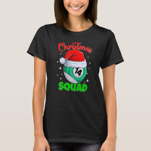 T-shirt Billiards 14 Ball Christmas Squad Balls Billes Bil
