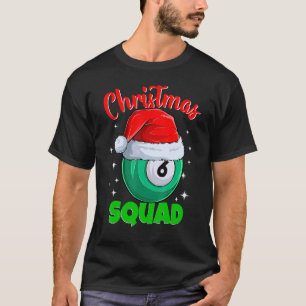 T-shirt Billiards 6 Ball Christmas Squad Balls Billard Bil