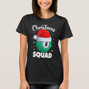 T-shirt Billiards 6 Ball Christmas Squad Balls Billard Bil