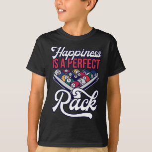 T-shirt Billiards Bonheur Parfait Pool En Rack Minimaliste