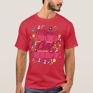 T-shirt Billiards Fille Drôle Billiards