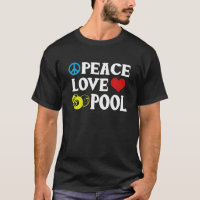 Billiards Funny Peace Love Pool Devis Pool Joueur