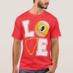 T-shirt Billiards Love Pool Player Billiards Lover