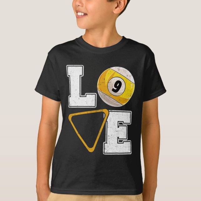 T-shirt Billiards Love Pool Player Billiards Lover (Devant)
