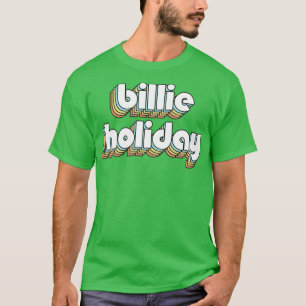 T-shirt Billie Holiday Retro Typographie Arc-en-ciel estom