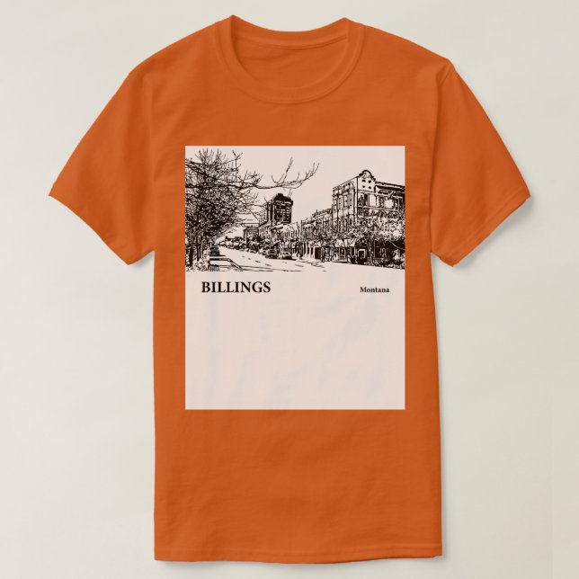 T-shirt Billings Montana 1 (Design devant)