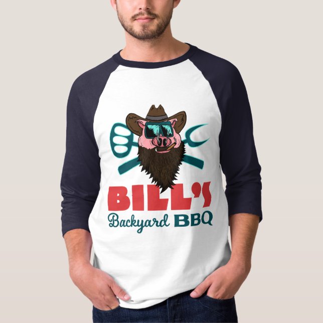 T-shirt Bill's Jardin BBQ - Ranglan Tee (Devant)