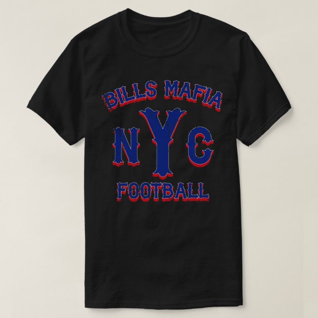 T-shirt Bills Mafia NYC  Bleu Vintage (Design devant)