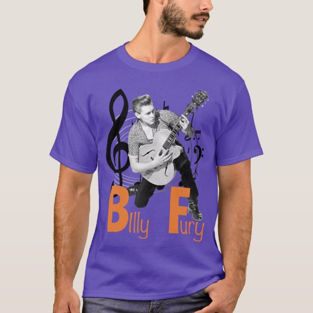 T-shirt Billy Fury beat retro friends (Devant)