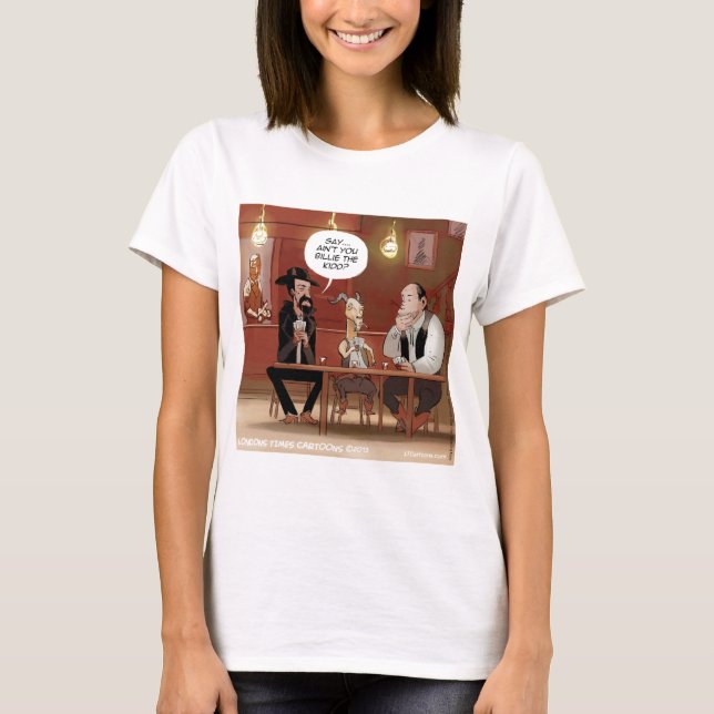 T-shirt Billy The Kid ? Dessin Animé de Chèvre Drôle (Devant)