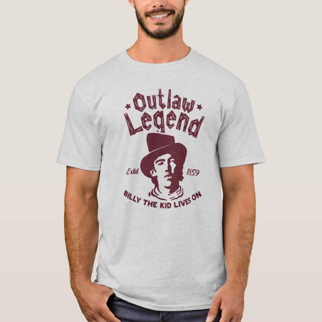 T-shirt Billy The Kid - Outlaw Legend (Devant)