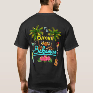 T-shirt Bimini Bahamas Beach Summer Palm Surf Sun Set Palm