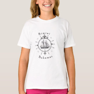 T-shirt Bimini Bahamas Boussole de navigation maritime Cro
