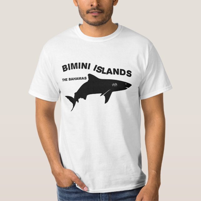 T-shirt Bimini Iles Plongée Sous-Marine Avec Requins - Bah (Devant)