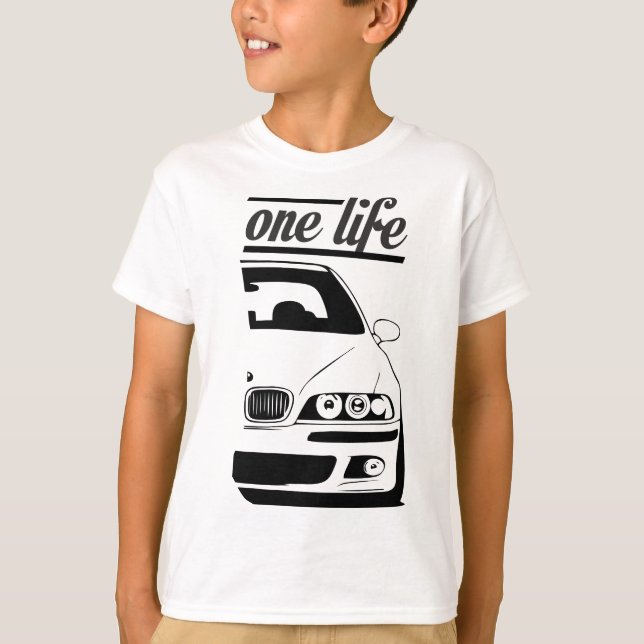 T-shirt Bimmer Car E39 5 Series - One Life One Love (Devant)