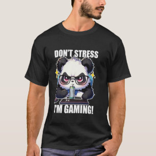 T-shirt Bin am Zocken Jeu Panda Grumpy Funny