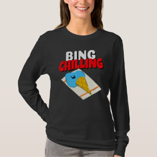 T-shirt Bing Chilling Crème de glace Mème de fonte crème g