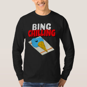 T-shirt Bing Chilling Crème de glace Mème de fonte crème g