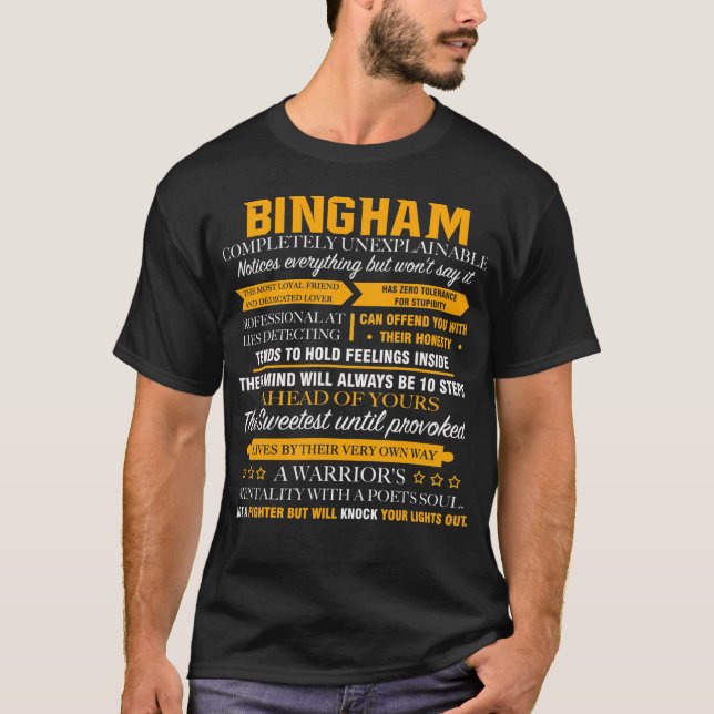 T-shirt BINGHAM complètement inexplicable (Devant)