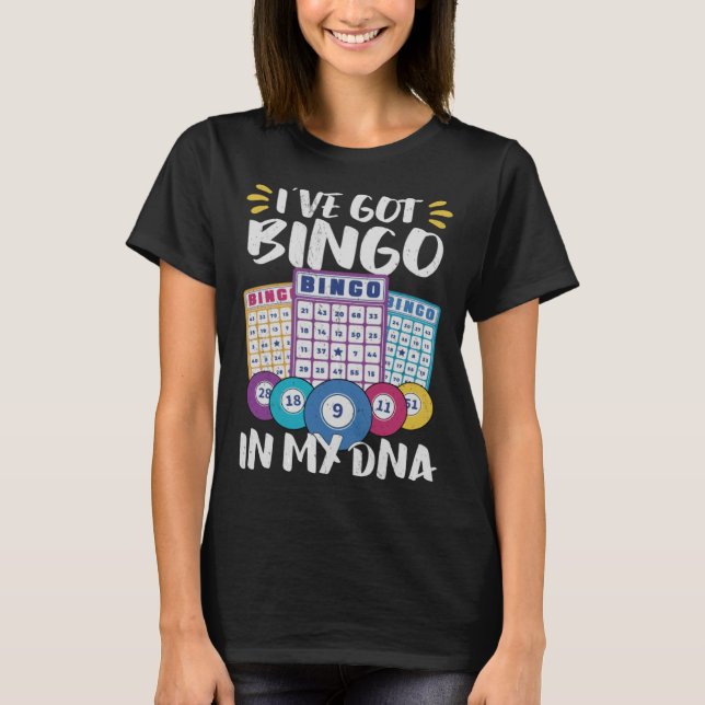 T-shirt Bingo Card Game Grandma Bingo Player Bingo Cards (Devant)
