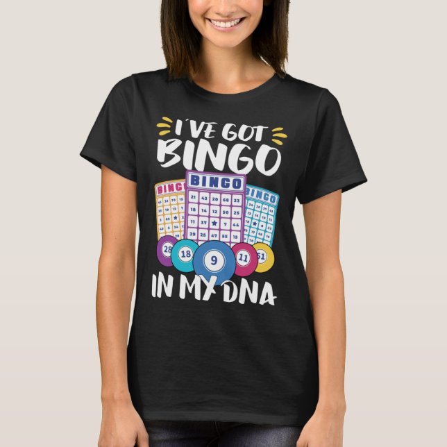 T-shirt Bingo Card Game Grandma Bingo Player Bingo Cards   (Devant)