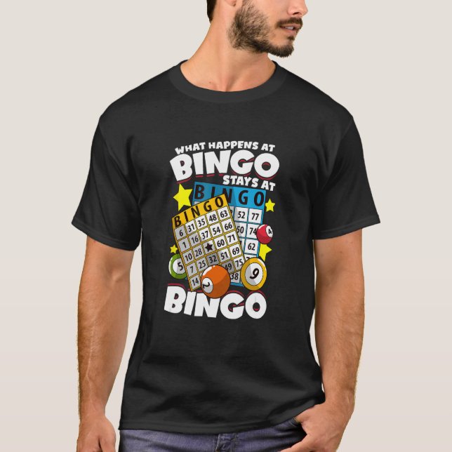 T-shirt Bingo Card Game Player For Caller  Stays At Bingo  (Devant)