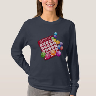 T-shirt Bingo ! Carte de bingo et marqueurs