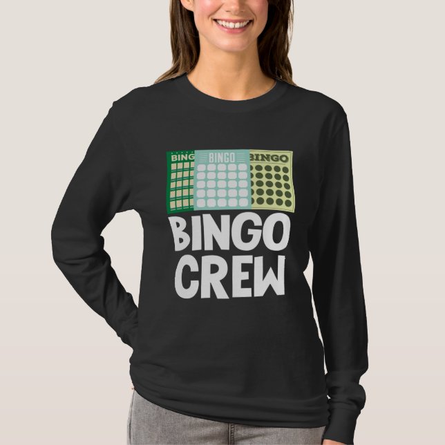 T-shirt Bingo Crew Bingo Card Game Gambling Luck Bingo Bal (Devant)