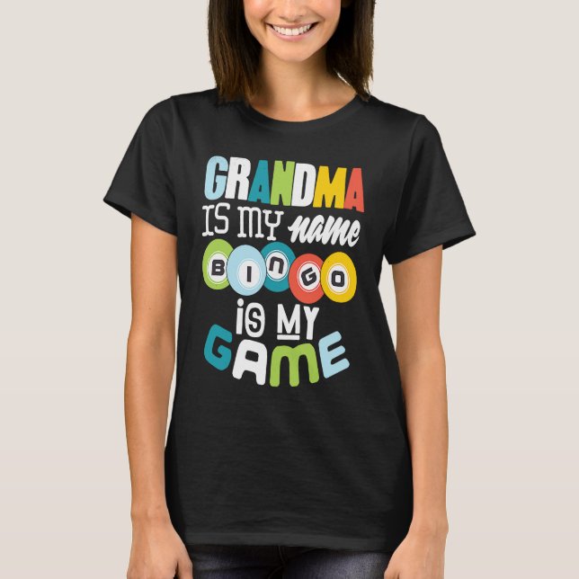 T-shirt Bingo Grandma  Lucky Grandmother Nana Mimi Women (Devant)