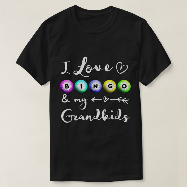 T-shirt Bingo, I love Bingo, poison pour grand-mèr (Design devant)