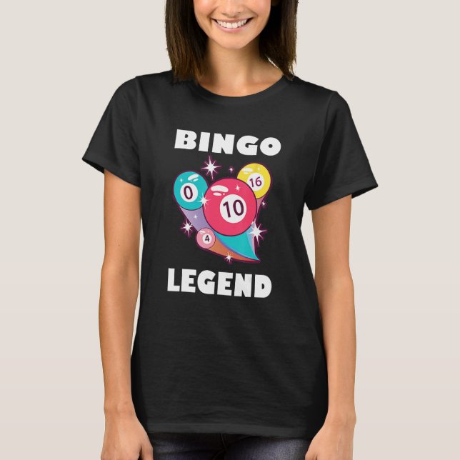 T-shirt Bingo Legend Game Gambling Lucky Bingo Player Bing (Devant)