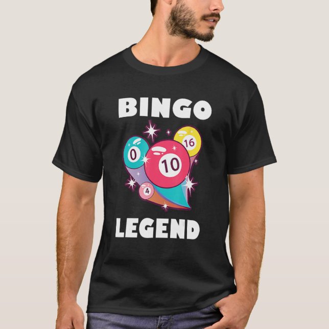 T-shirt Bingo Legend Game Gambling Lucky Bingo Player Bing (Devant)