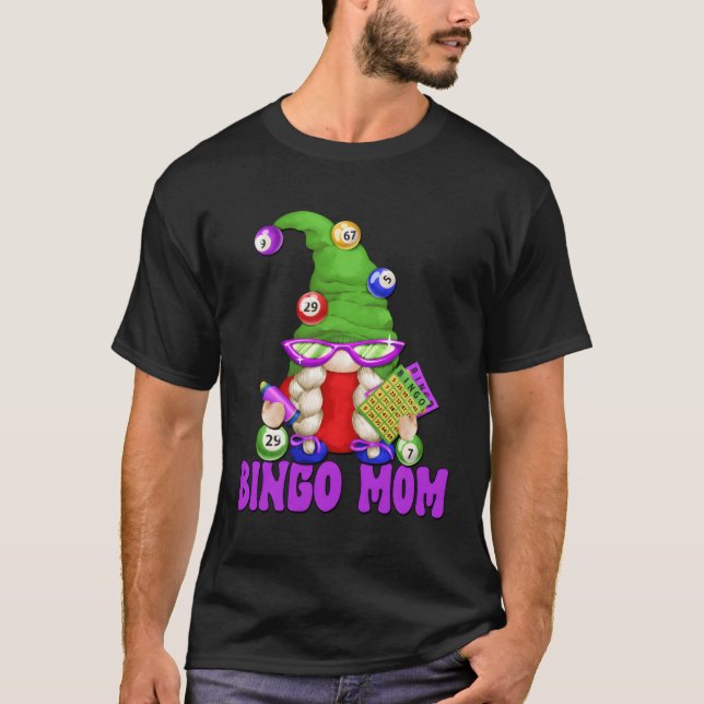 T-shirt Bingo Maman Gnome Pour Bingo Nuit (Devant)
