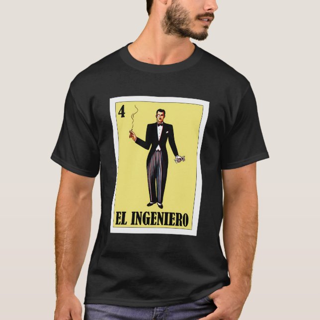 T-shirt Bingo mexicain Regalo Para Ingeniero - El Catrin P (Devant)