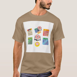 T-shirt Bingo Night Prize Reward Card Raffle Print Decor G