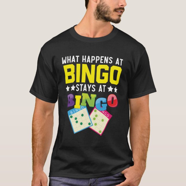 T-shirt Bingo Player Bingo Caller Bing Gambling Casino (Devant)