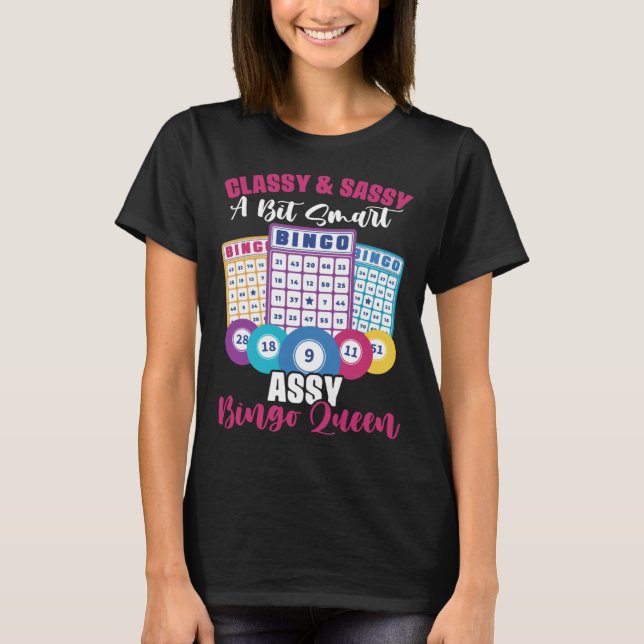 T-shirt Bingo Player Gambling Lottery Bingo Card Bingo Que (Devant)