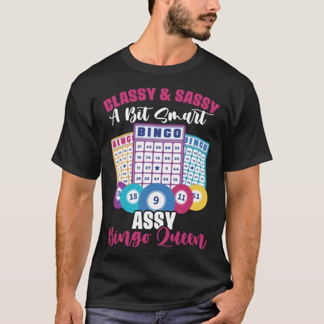 T-shirt Bingo Player Gambling Lottery Bingo Card Bingo Que (Devant)