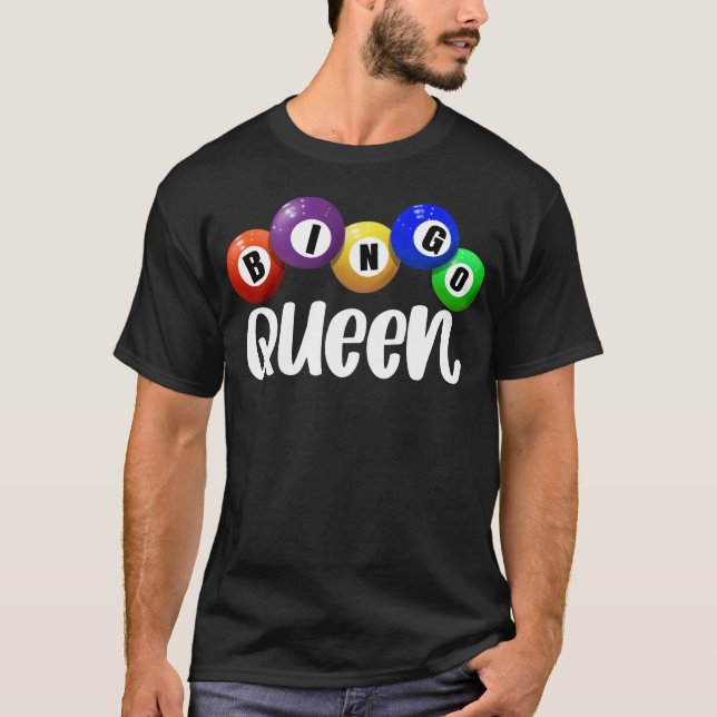 T-shirt Bingo Queen Bingo Jouer Joueuse de Bingo pour femm (Devant)