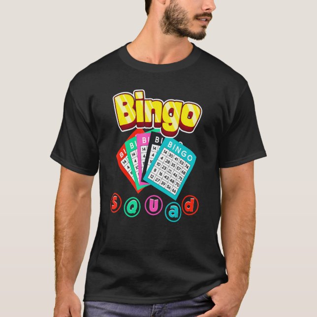T-shirt Bingo Squad Lottery Humor Lucky Winning Card Playe (Devant)