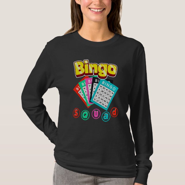 T-shirt Bingo Squad Lottery Humor Lucky Winning Card Playe (Devant)
