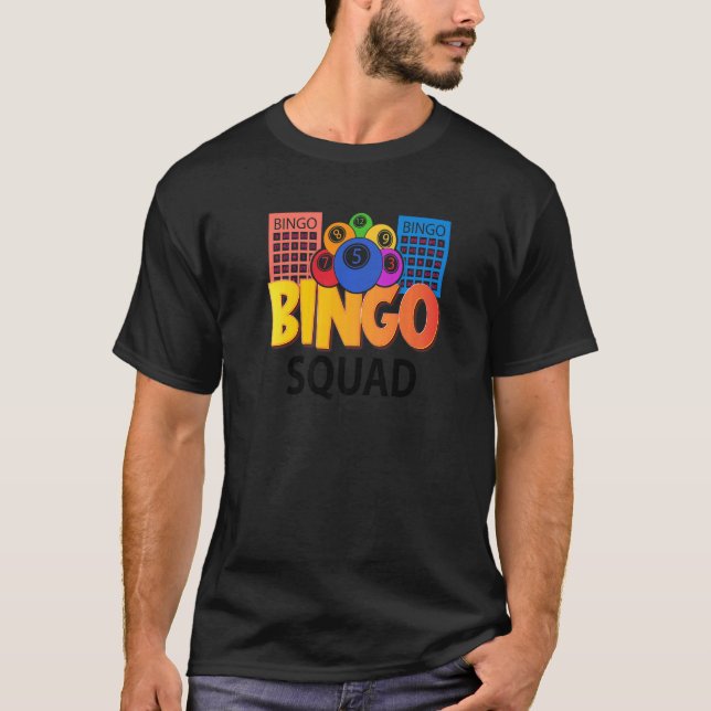 T-shirt Bingo Squad Lucky Jeu Loterie Enfants Hommes Femme (Devant)