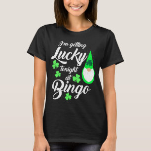 T-shirt Bingo St Patrick's Day Gnome Obtenir de la chance 
