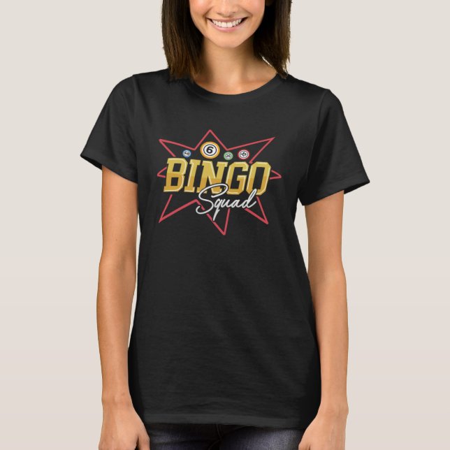 T-shirt Bingo Team Bingo Ball Bingo Card Gambling Bingo Sq (Devant)