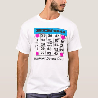 T-shirt bingo-test, la carte rêveuse de la grand-maman