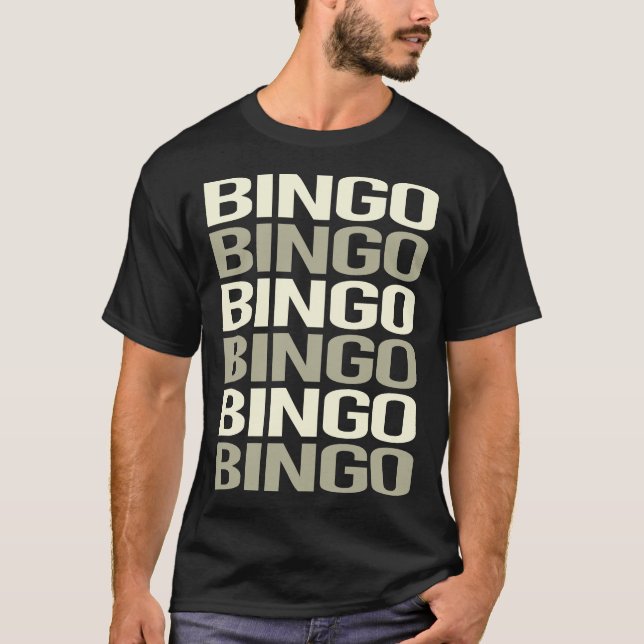 T-shirt Bingo Texte blanc (Devant)