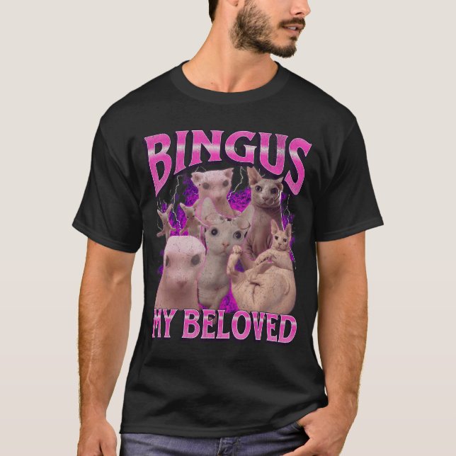 T-shirt Bingus Mon Bien-Aimé Mème de Chat Sphin Drôle Boot (Devant)