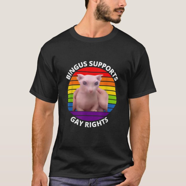 T-shirt Bingus soutient les droits homosexuels Sphinx sans (Devant)